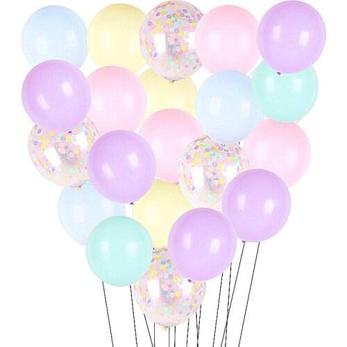 25Pcs Confetti Latex Macaron Balloon Set Birthday Party Decoration For Kids Baby Shower Party Decoration Supplies