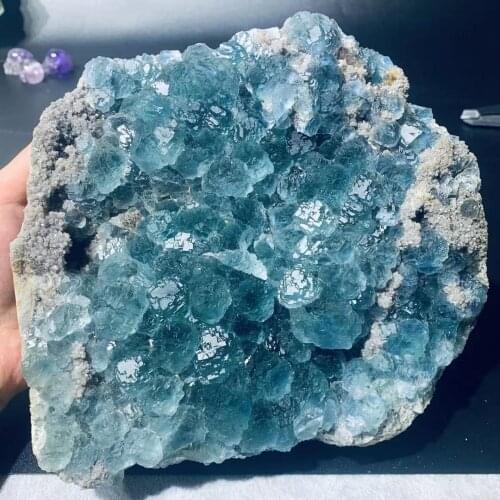 Natural Blue Fluorite Crystal, Natural Stone, Healing Crystal, Shell Crystal Specimen, Chakras, Aquarium Home Decor, Healing Ene