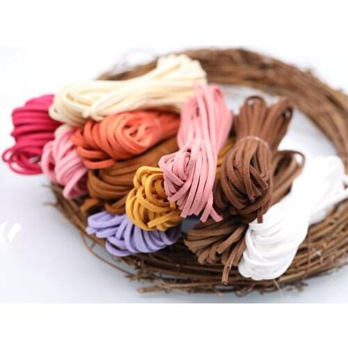 5Meters 3mm Macrame Thread Leather Rope Braided Faux Suede String Strap Necklace Rope DIY Jewelry Making Bracelet Material