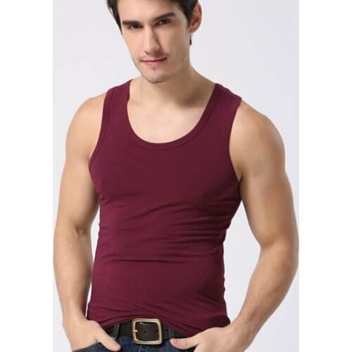2021Summer New Mens Vest Round Neck Modal Sports Tight Men Tank Tops Men Clothes Tank Top Gym Clothing Men Vests