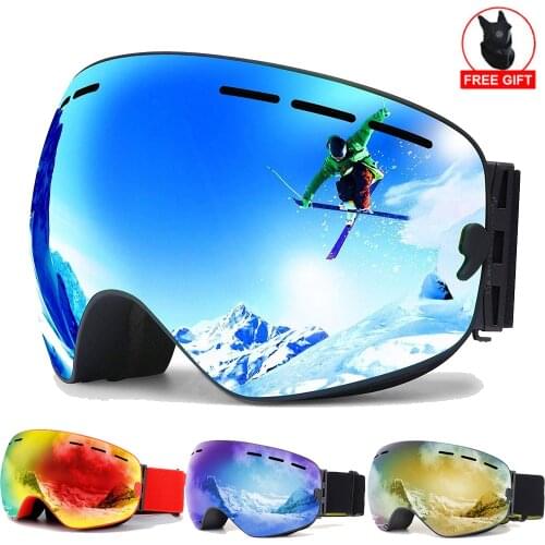 Ski Goggles UV400 Protection Snowboard Eyewear Anti-fog Big Ski Mask Glasses Snow Snowmobile Man Women Skiing Outdoor Sport