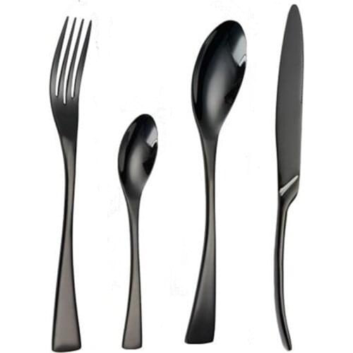 Wholesale 24Pcs/set Stainless Steel Cutlery Set Tableware Silverware Set Western Food Fork Knife Dinnerware Set Drop Shipping