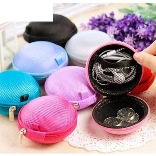 Portable Mini Earphone Wire Storage Pouch Case Soft Headset Earbuds Box SD Card Box for Earphone TF Cards Money Bag