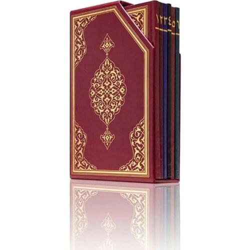 Five Juz Holy Quran Size Boxed, Sealed Colored High Quality Legible English Made 2021 Print Gilded