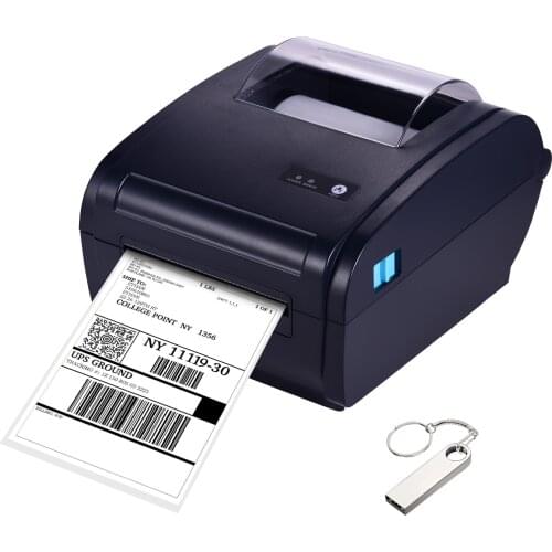 Thermal Label Printer for 4x6 Shipping Package Label 160mm/s USB&BT Connection Printer Label Maker Sticker Max.110mm Paper