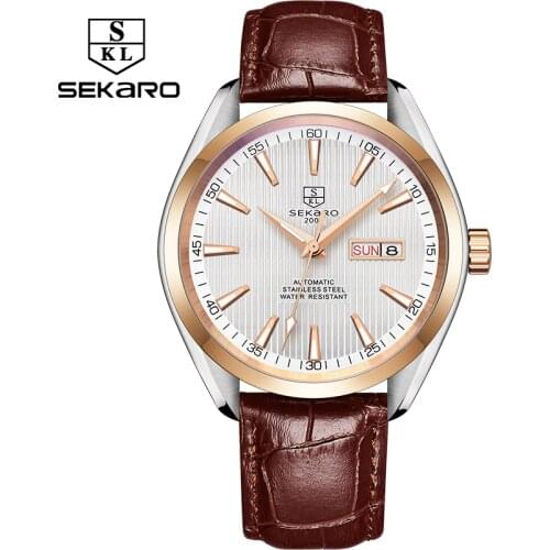 Мужские часы с кожаным ремешком Sekaro China At AliExpress