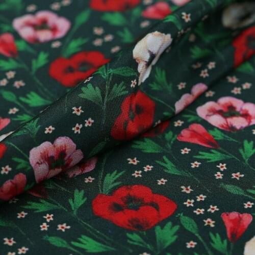 Silk fabric wide 114cm 14MM 100% natural silk Crepe De Chine Cloth Telas Tissu Dress shirt skirt Material Clouds Real Mulberry