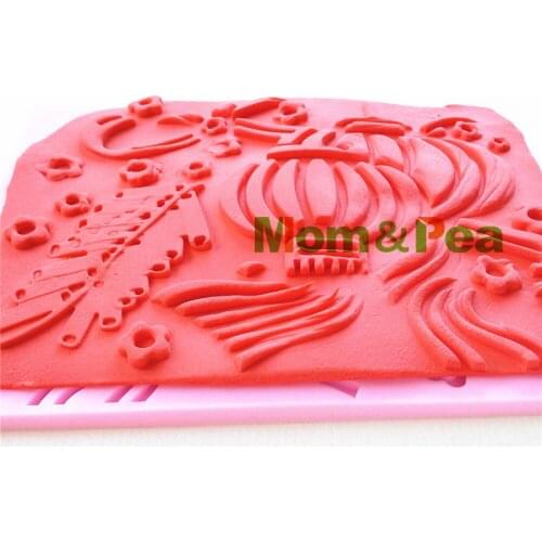 Mom&Pea 0830 Free Shipping Chinese Lantern Shaped Silicone Mold Cake Decoration Fondant Cake 3D Mold Food Grade