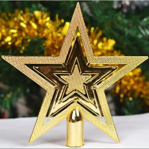 Outdoor Home Decor Merry Christmas Ornaments Tree Topper Glitter Star Decoration Indoor Tree Decoration Halloween Wedding Set
