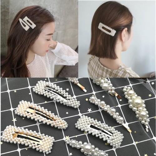 New fashion pearl hairpin ladies simple hairpin Korean hairpin hair accessories headdress styling accessories