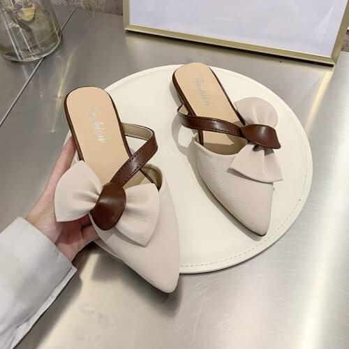 2021 Ins Hot New Summer Slippers Slip Square Heel Shoes High Heels Women Pumps Slides Sandals