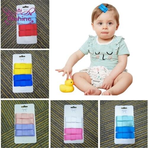 Nishine 4pcs/lot Candy Color Baby Bangs Hairpins Fashion Handmade Bowknot Infant Hair Clips DIY Styling Tools Photography Props