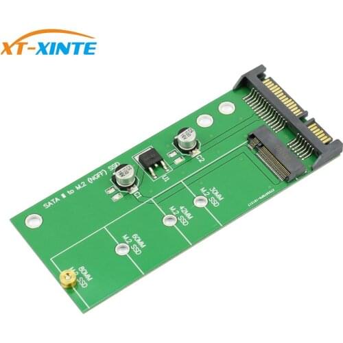 XT-XINTE M.2 SATA Adapter Raiser M2 to SATA Adapter M.2 to SATA Adapter M.2 Converter 2.5" SATA3 Card B Key for 2230-2280 M2 SSD