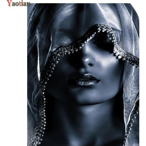 5D Diamond Painting African Woman Cross Stitch Diamond Embroidery Kit Veil Girl Diamond Mosaic Wall Poster Home Decoration New