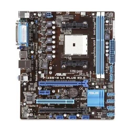 ASUS F1A55-M LX PLUS R2.0 Desktop Motherboard DDR3 Socket FM1 AMD A55 PCI-E 2.0 support AMD A6-3600 cpus USB2.0 ATX Placa-mãe
