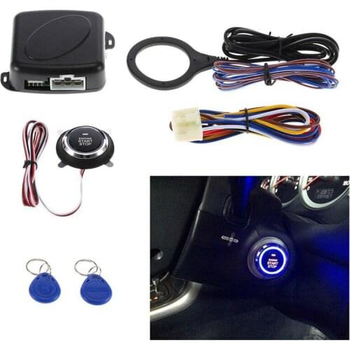 Auto Car Anti-theft Burglar System Alarm Engine Starline Push Button Start Stop RFID Lock Ignition Switch Keyless Entry System