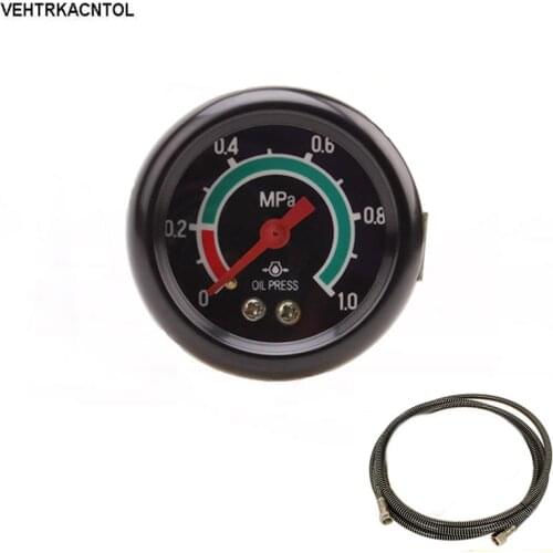 VEHTRKACNTOL 12v/24v Car Excavator Truck Oil Pressure Gauge Engine Oil Pressure Display Monitor Indicator