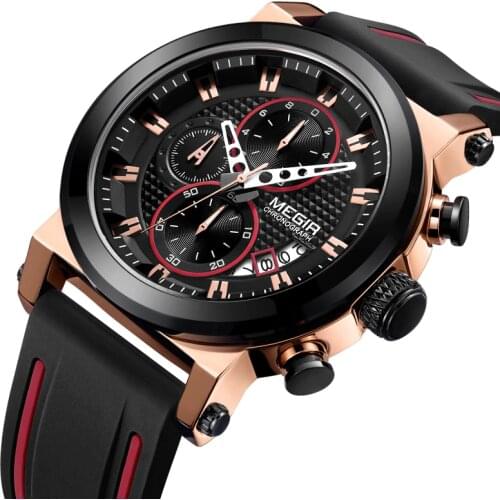 MEGIR Sports Men Watch Luxury Quartz Wristwatch TOP Brand Army Military Watch Fashion Male Clock Waterproof Relogio Masculino