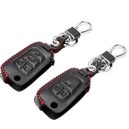 Car Remote Control Key Cover For Chevrolet Cruze TRAX Aveo Lova Sail EPICA Captiva Malibu Volt/Opel ENCORE Keychain Leather