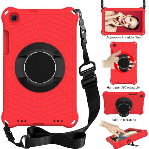 For Samsung Tab A 7 Lite 2021 SM-T220 Case Kids Cover 360 Degree Rotate coque for Galaxy SM-T220 T225 tab A 8.7 inch with Strap