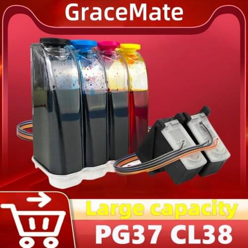 PG37 CL38 Replacement for Canon Continuous Ink Supply PG 37 CL 38 Pg-37 Pixma MP190 IP2600 MP140 MP210 MP220 MP420 MX300 Printer