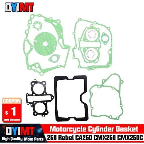Motorcycle Engine Parts Complete Cylinder Gasket For HONDA 250 Rebel CA250 CMX250 1986-2014 CMX250C 2003-2011