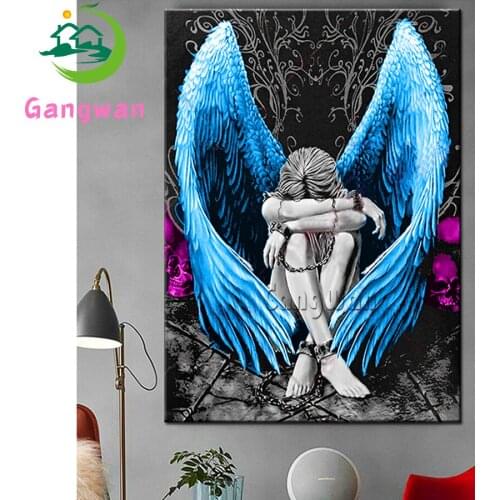 DIY Diamond Painting Angel girl Full Square Diamond Embroidery sale Cross Stitch Mosaic wings beauty Rhinestone Handmade puzzle