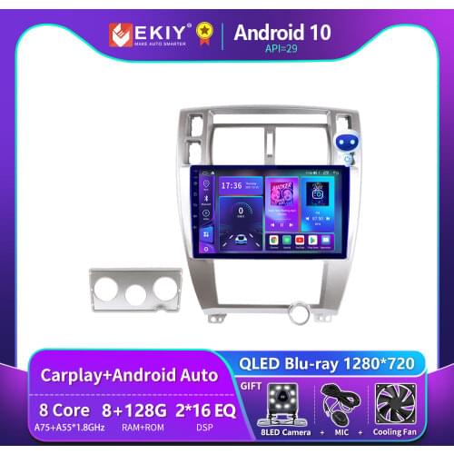 EKIY Android 10 Car Radio For Hyundai Tucson 2006-2013 Autoradio Blu-ray 1280*720 IPS/QLED Multimedia Vidio Player Navi GPS Auto