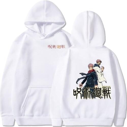 Jujutsu Kaisen Hooded Top Women Sweatshirt Long-sleeved Man Autumn Casual Hooded Streetwear