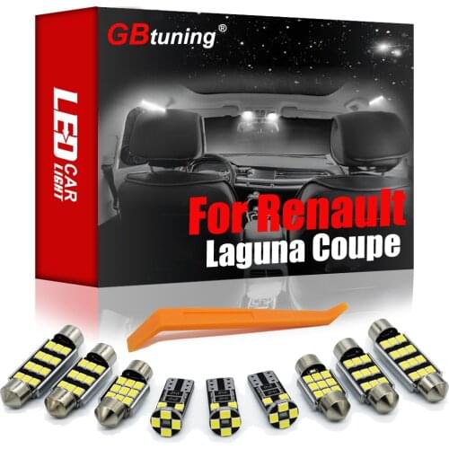 GBtuning 13PCS For 2008-2015 Renault Laguna Coupe Canbus LED Interior Reading Light Kit Car Trunk Indoor Dome Bulb Accessories