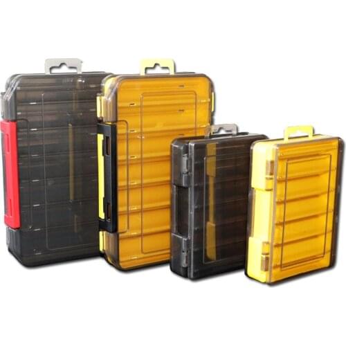 Fishing Lure Box Case 12 14 Room Double Sided Tool Container For Fishing Bait Plastic Storage Box Fishing Tackle