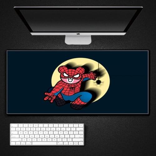 Flying Spider-Man Captain America Iron Man Anime Pc carpet mouse pad mats gamer gaming accessories desk mat mousepad ergonomic w