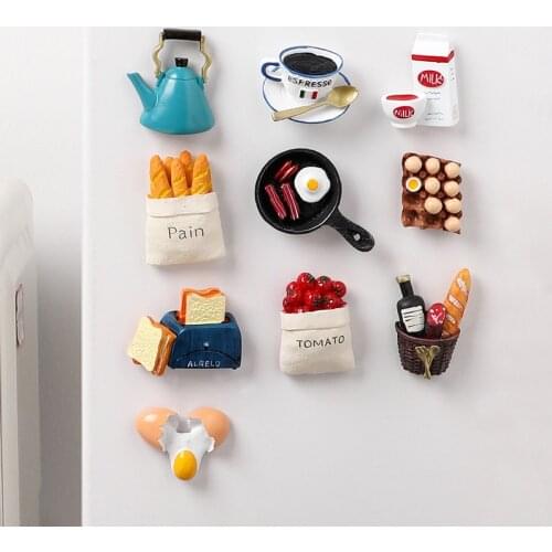 Magnetic food refrigerator paste creative refrigerator paste magnetic paste Nordic ins cartoon cute magnetic paste message board