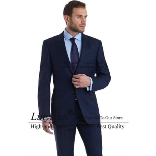 New Arrival Two Pieces Men Business Suit Tailor Bridegroom Wedding Tuxedos Custom Formal Blazer (Jacket+Pant) Costume Homme