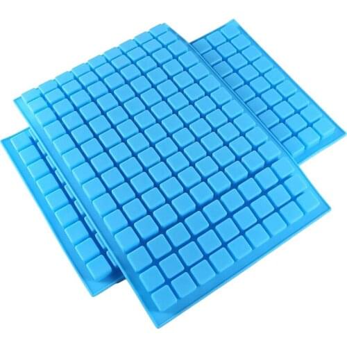 New Silicone Candy Molds, 2 Pack 126-Cavity Square Chocolate Molds for Gummy Jelly Truffles Pralines , Ice Square Tray Molds