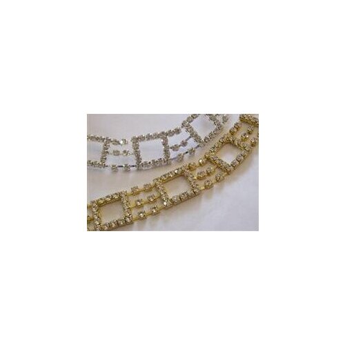 Wholesale 10 yards gold rhinestone trim garment wedding dress accessories rhinestone chain DIY 2cm Width
