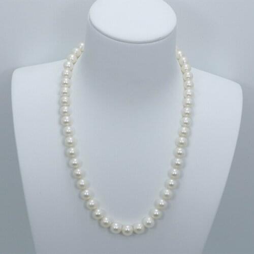 MADALENA SARARA Wholesale 8-9mm Freshwater Pearl Necklace Three Rows Fine Luster Good Quality Women Necklace