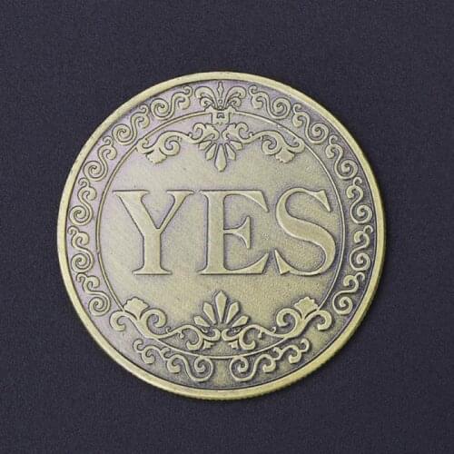 Yes Or No Letters Lucky Coin Commemorative Coin Metal Gift Crafts Vintage Souvenir Coins Home Decor Challenge Coin Home Goods