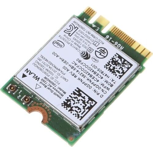 H58A Dell Dual Band Wireless-AC 7260 7260NGW M.2 Bluetooth WiFi Network Card