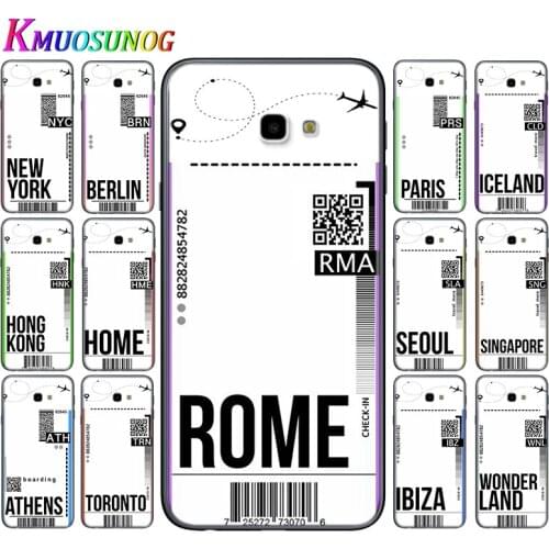 Silicone Cover First Class Plane Ticket For Samsung Galaxy J8 J7 Duo J6 J5 Prime J4 Plus J3 J2 Core 2018 2017 2016 Phone Case