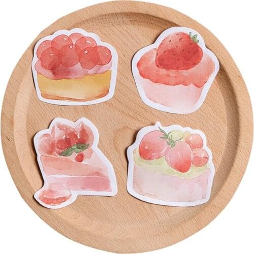 30pcs/pack Kawaii Strawberry Cherry Peach Fruits Afternoon tea Memo Pad Self-Adhesive Sticky Notes School Supply Gifts for Girl