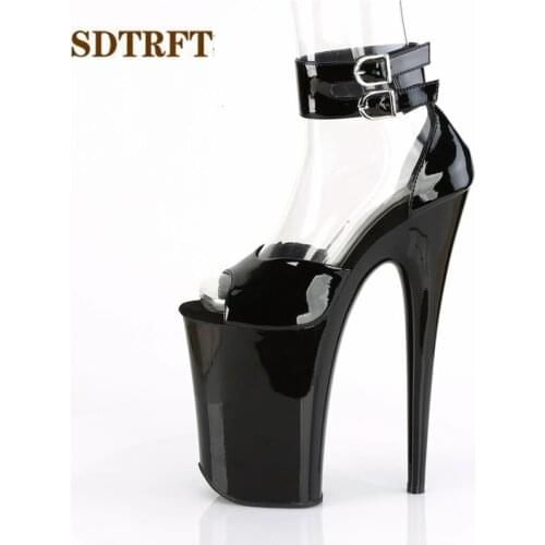 SDTRFT zapatos mujer Buckle Fetish Sandals 23cm thin heels Pumps platform woman Walking Show Artifact Model high-heeled Shoes