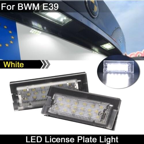 For BMW E39 5D 520i 525i 530i 535i WAGON 1996~2002 white LED Car Rear license plate light number plate lamp