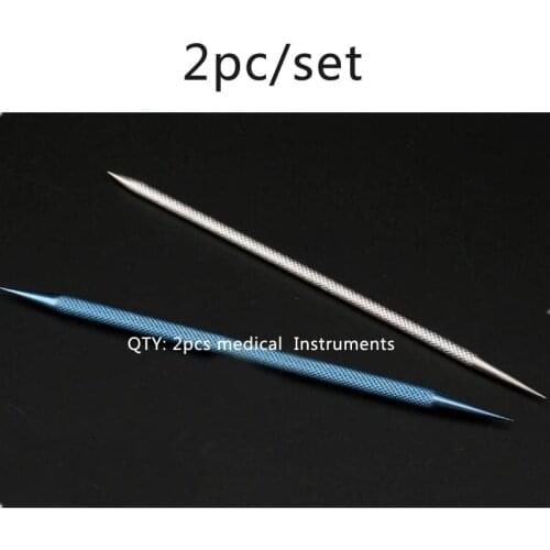 2pcs/set Ophthalmic Micros instruments Double head Tears dilator Stainless steel titanium alloy tool