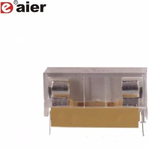 200PCS BF-016 6*30mm 10A 250VAC PCB Mounted Fuse Holder Box With Transparent Cover 2 Pins 33mm Pitch