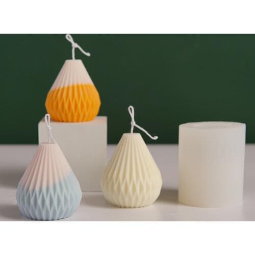 3D Line Modeling Candle Mold Striped Cone Candle Silicone Mold DIY Candle Mold Candle Making Tool Candle Mold Candle Making