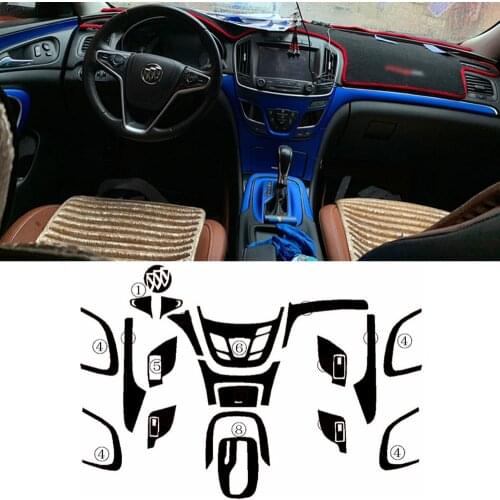 3D Carbon Fiber Design Car Interior Center Console Color Change Molding Sticker Decals For Buick Regal 2014-2017
