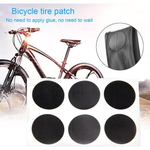 6Pcs Portable Lightweight Bike Tire Rubber Patches Bicycle Tyre Puncture Repairing Pads No Need Glue Simple And Reliable