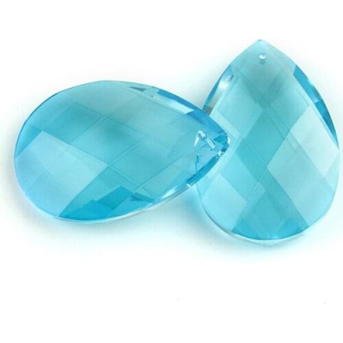 63mm Dark Green/Aquamarine Color Crystal Chandelier Pendants Lamp Parts For Home/Wedding Chains Decoration