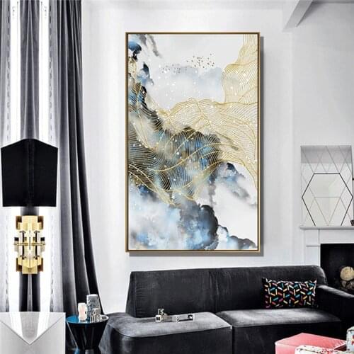 Watercolorful Abstract Decorative Poster Prints Modern Nordic Canvas Painting Printed Decor Wall Art Pictures For Living Room